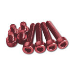 Aluminum screws set M5 red anodized