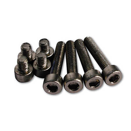  Viti in alluminio set M5 argento anodizzato, argento