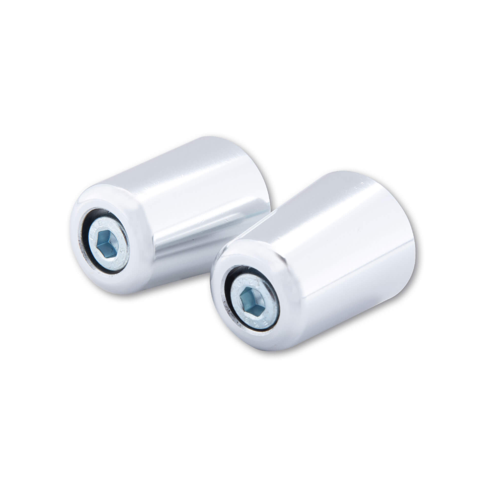 SHIN YO Bar End Weights for various KAWASAKI original handlebars, silver, silver