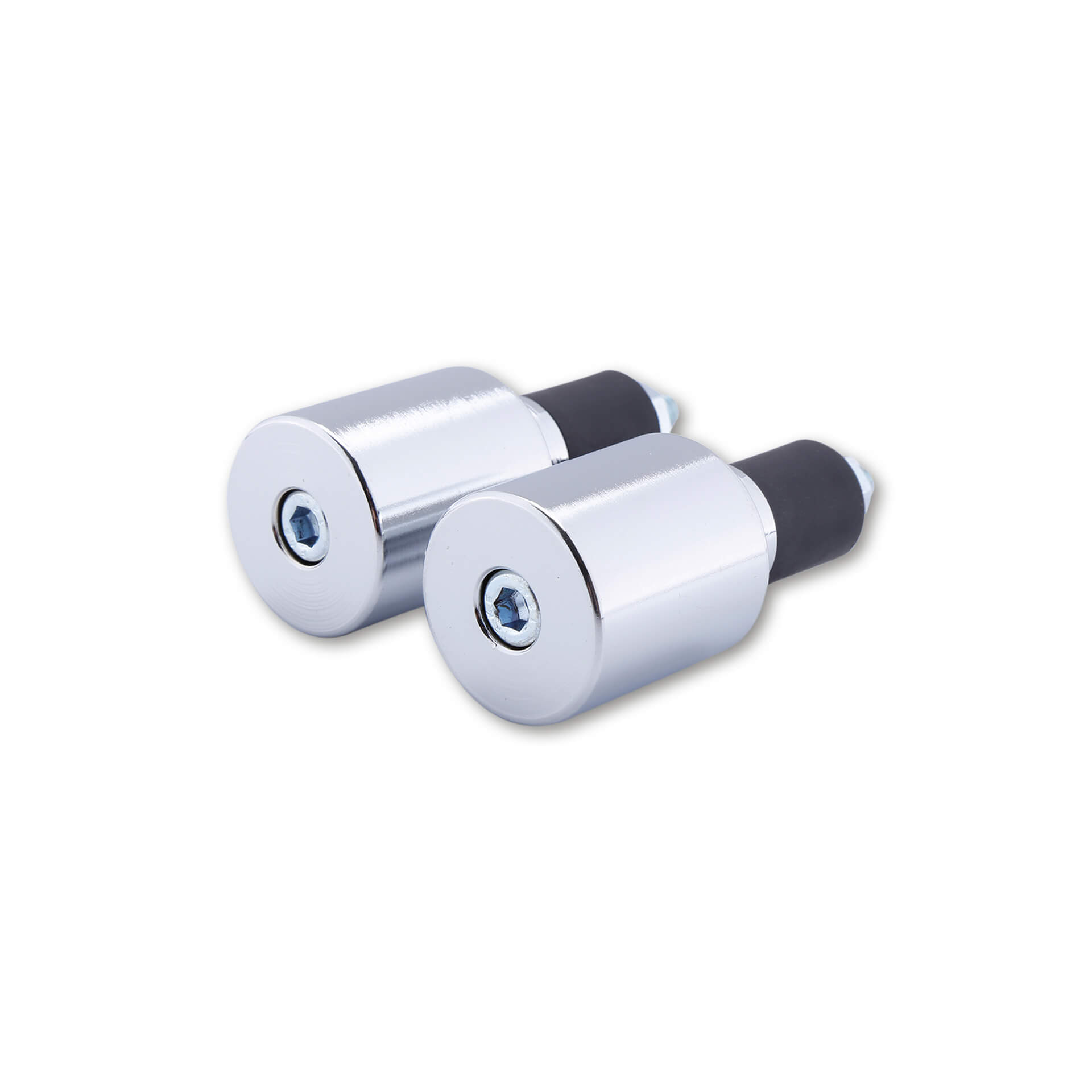 SHIN YO Bar End Weights, chrome-plated steel, 206 g for steel handlebars, silver, silver