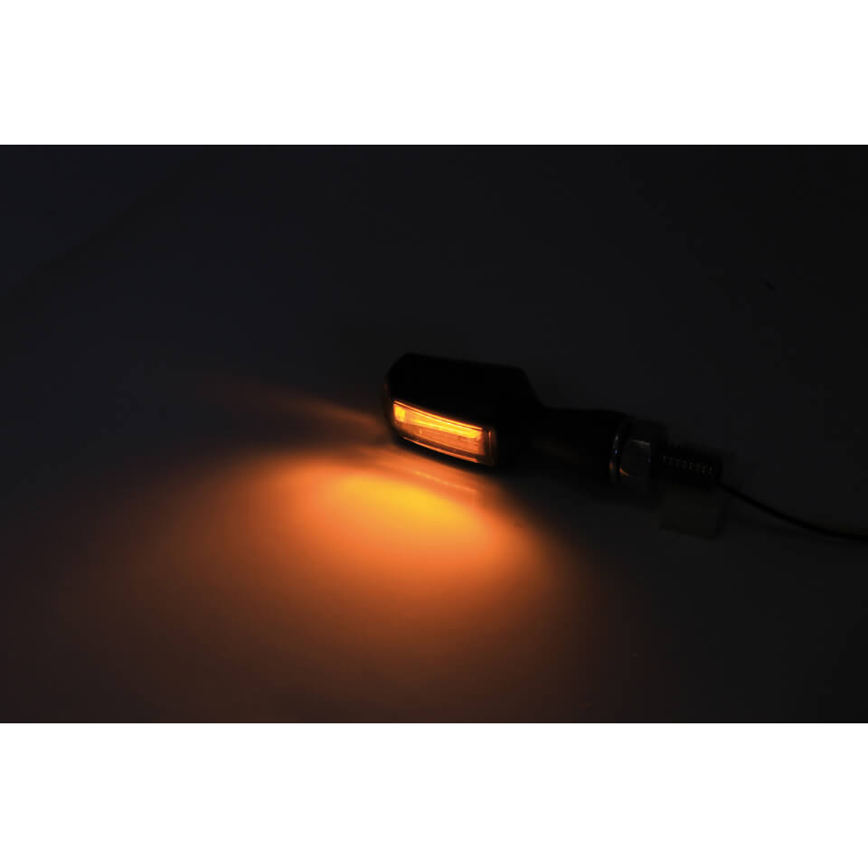 Side view of SHIN YO LED flasher BLOCK, black