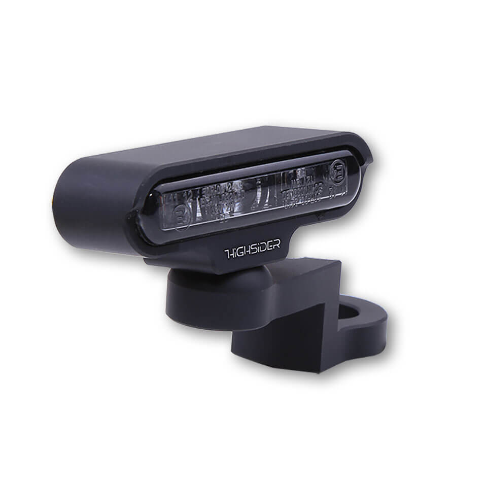 HIGHSIDER LED turn signal with CNC mirror mounting TYPE 2, black, black