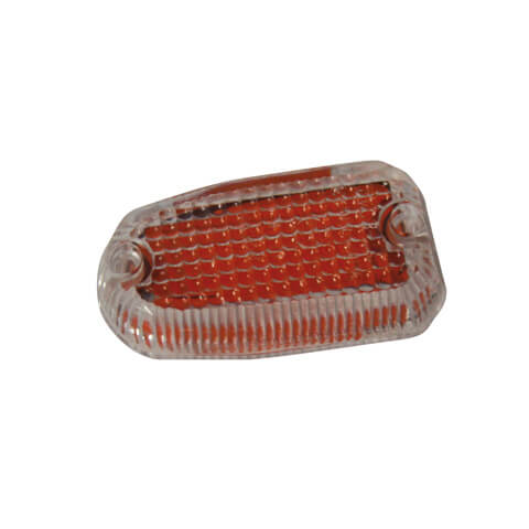 Spare glass transparent, with yellow reflector for chrome indicators 202-933, transparent