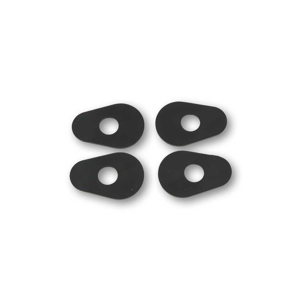 SHIN YO Mounting plates INDY SPACER for various YAHMAHA, Set, black, black