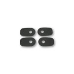 SHIN YO Mounting plates INDY SPACER for various KAWASAKI Z750/,ZX10R,ER6 F/N, black, Set