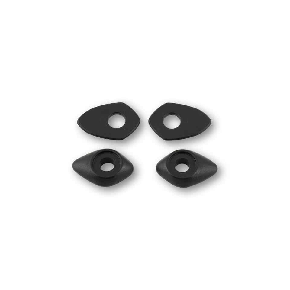 SHIN YO Mounting plates INDY SPACER for various DUCATI MONSTER 696/796/1100/EVO, set, black, black