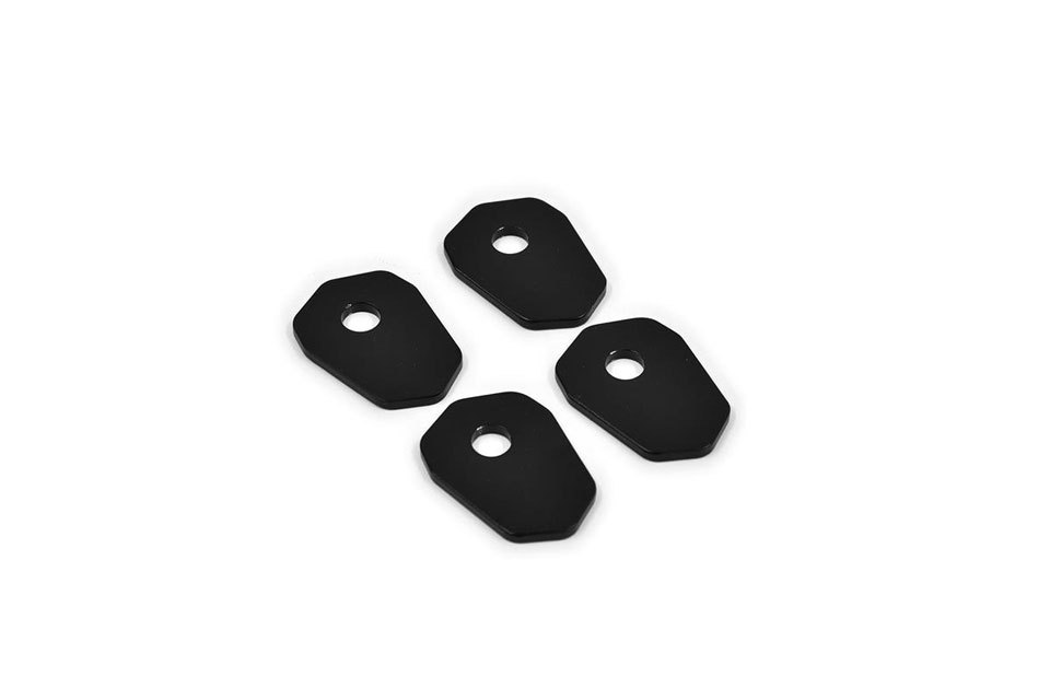 HIGHSIDER Montageplatten INDY SPACER Schwarz - Für Kawasaki Blinker