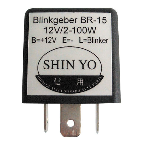 SHIN YO Flasher relay SY-02, 3-pole, 12 VDC, 1-100 Watt