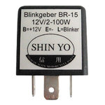 Shin YO Flasher relé SY-02, 3 polos, 12 VCC, 1-100 vatios