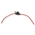 Holder for mini plug-in fuses, splash-proof rubber housing