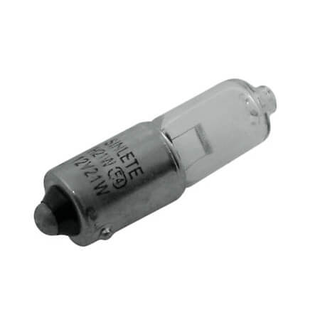 HY21W light bulb short, 12V 21W, BAY 9S, E-approved, ATTENTION: pack of 10!!!, white, white