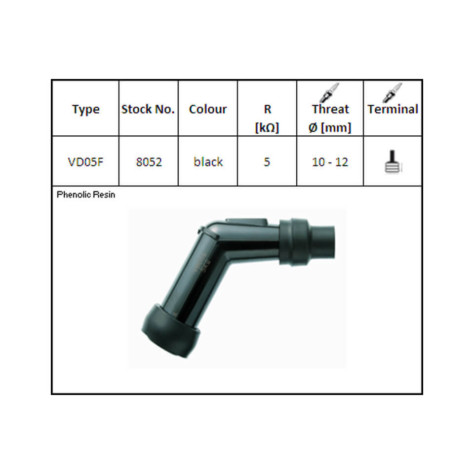 Разъем свечи NGK Spark VD-05 F, для 12-мм свечи, 120?