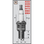 CHAMPION Spark plug N3C OEO68/T10