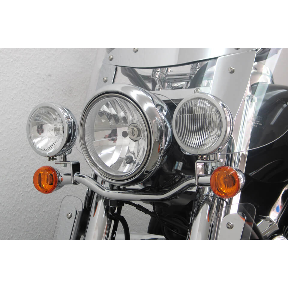 FEHLING Lamp holder for additional headlights KAWASAKI VN 1700 Classic, silver, silver