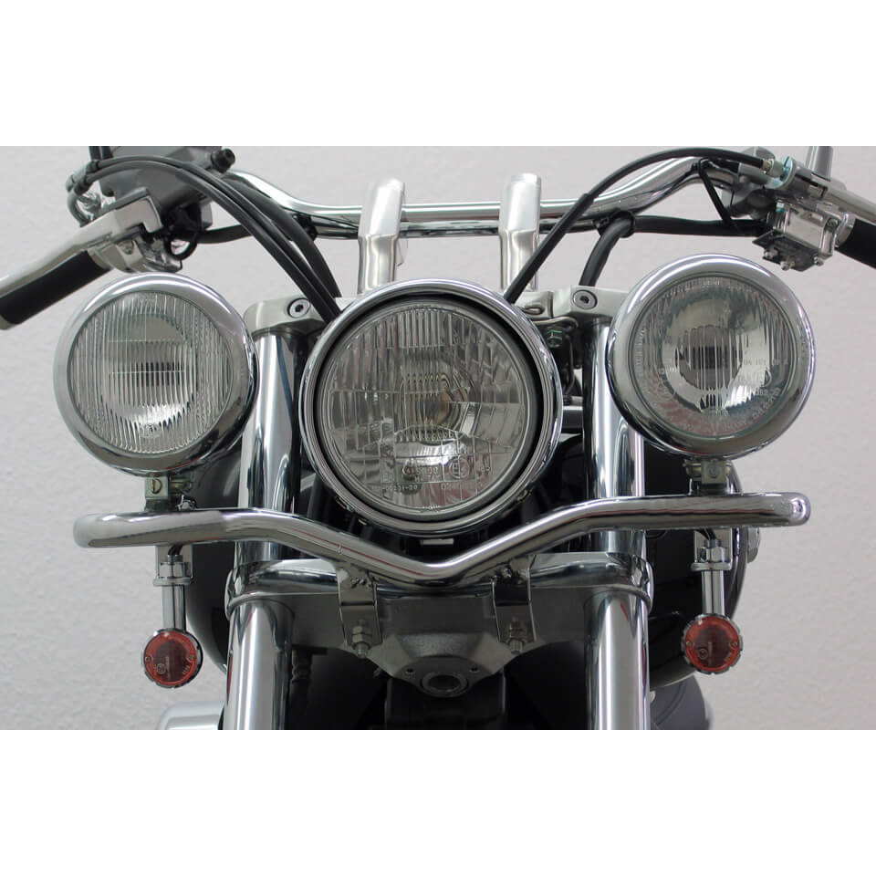 FEHLING Lamp holder Deluxe for additional headlights HONDA VT 750 C Spirit, silver, silver
