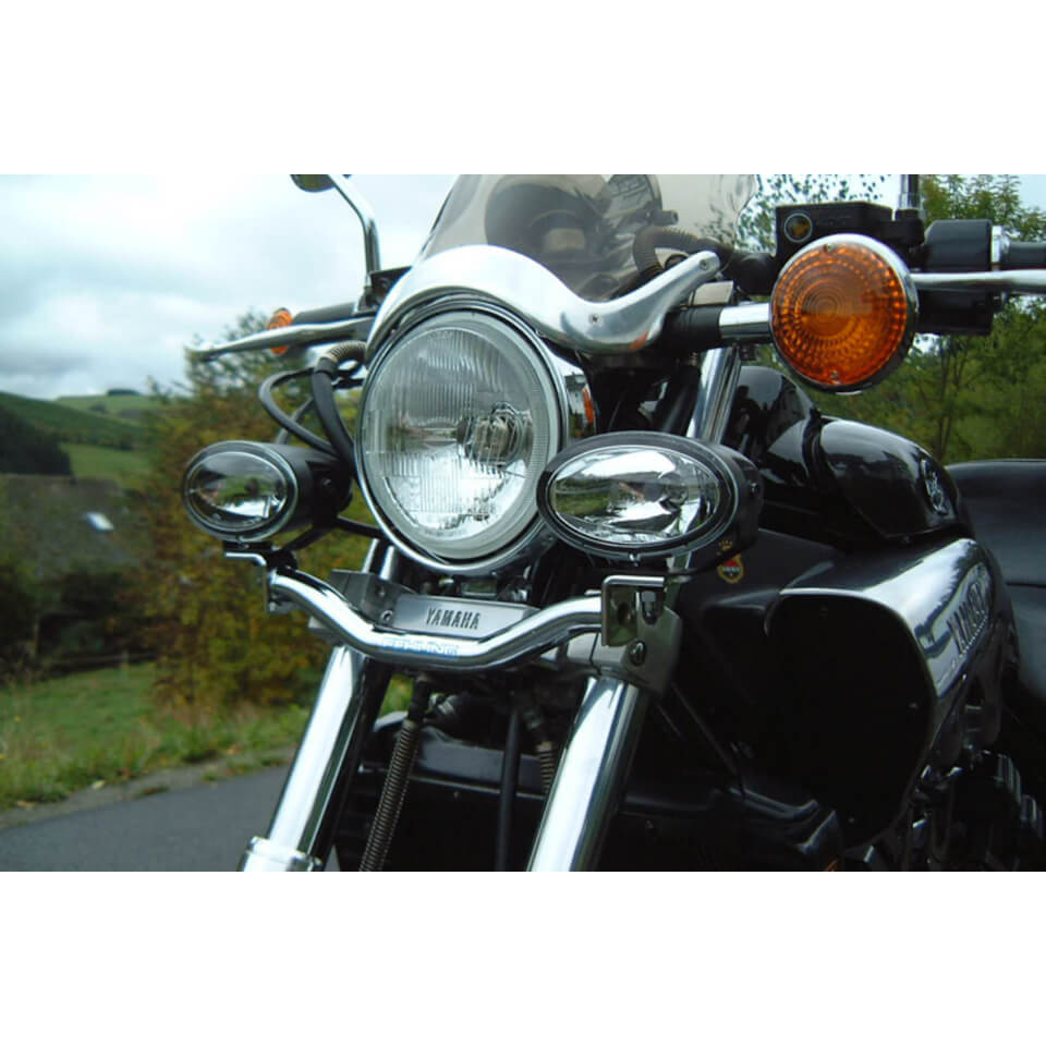 Image of Porta lampade FEHLING per fari ausiliari YAMAHA XV 750/1100 Virago, YAMAHA V-Max, argento