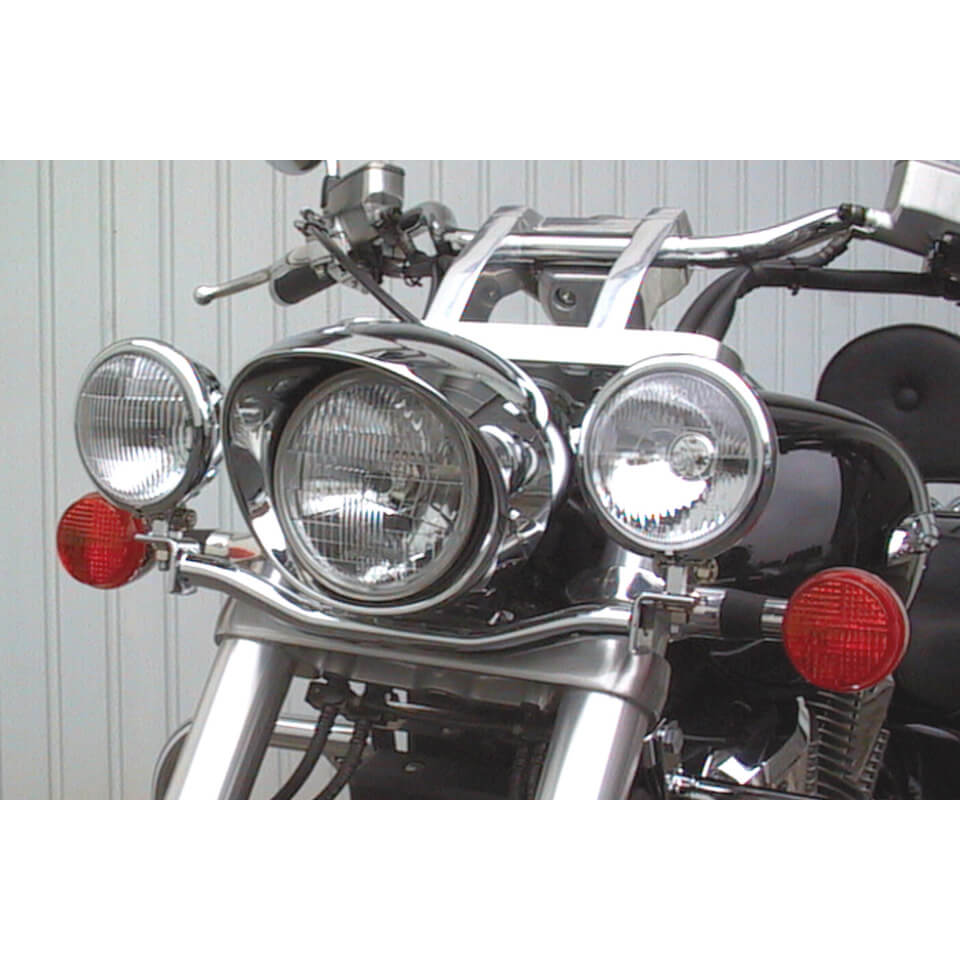 FEHLING Lamp holder for additional headlights HONDA VTX 1800 2001-2006, silver, silver