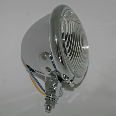 Image of 4 lampada nebbia da 4 pollici e mezzo con lampadina, Bates-Style, argento