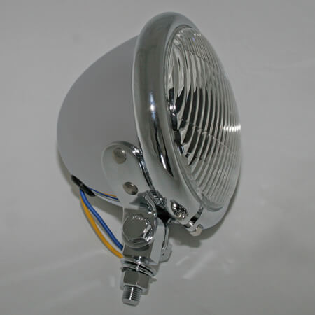 4 1/2 Zoll Nebelscheinwerfer mit Birne, Bates-Style, E2-geprüft, silber, silber