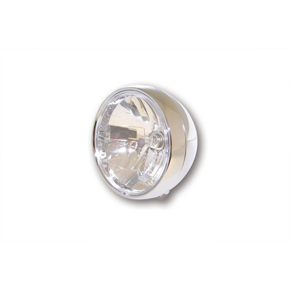 SHIN YO Headlight 6 1/2 inch, chrome-plated, silver, silver