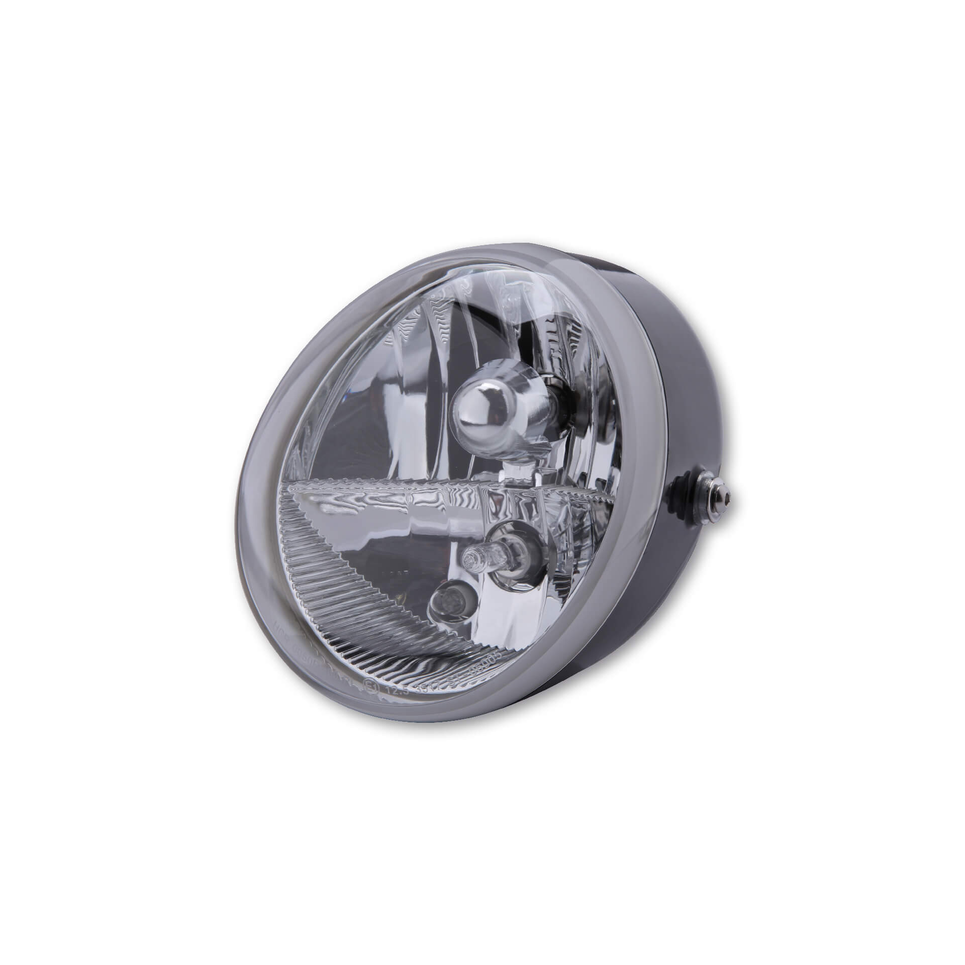SHIN YO Universal headlight OVAL with parking light, black, 12V H9+H11, E-marked, black