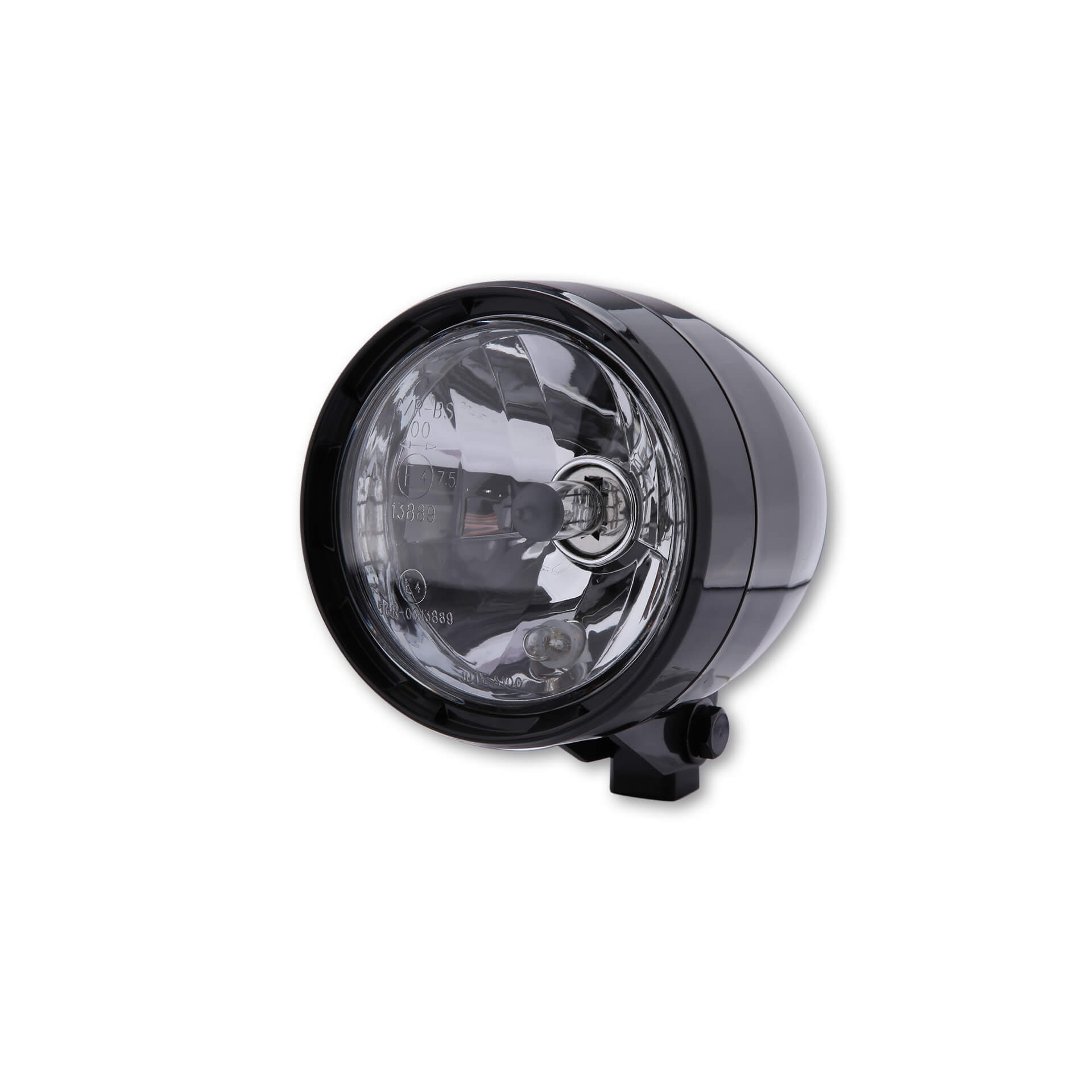 SHIN YO ABS headlight with parking light, black, HS1, bottom mounting, black