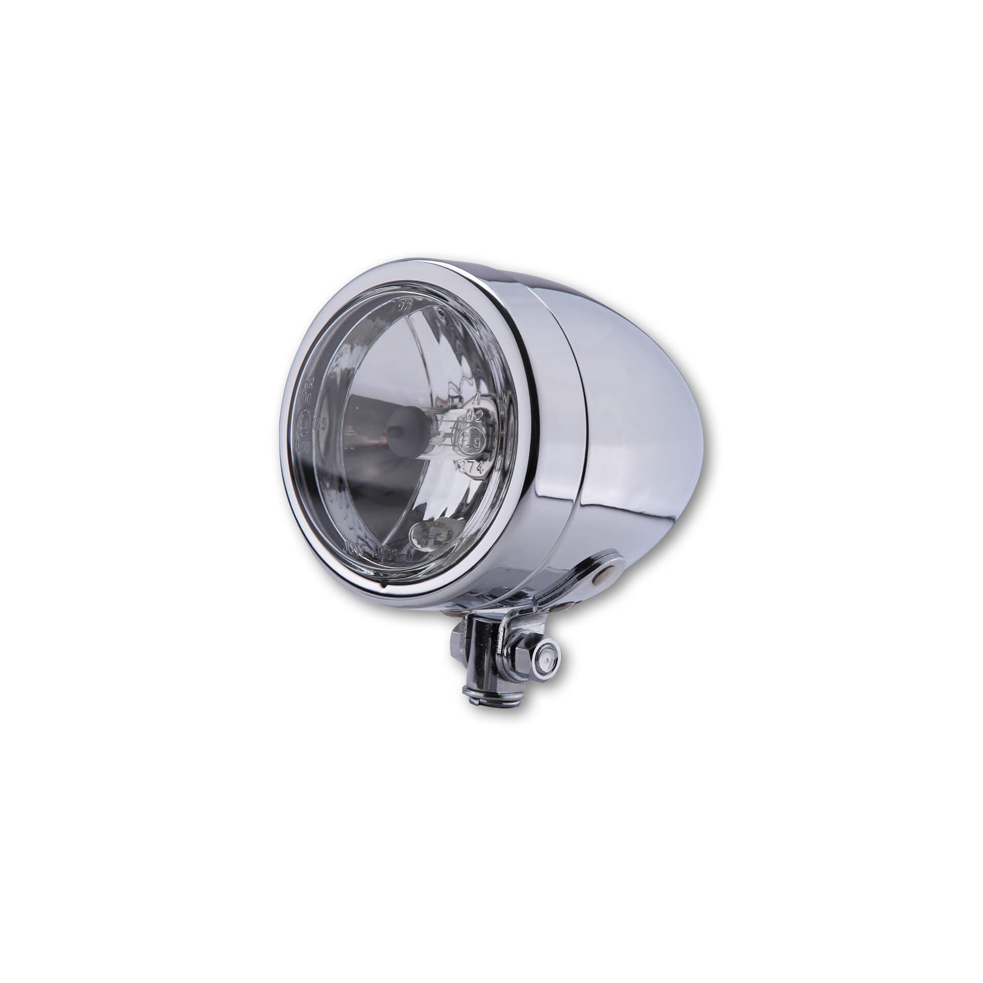 SHIN YO Chrome headlight BULLET LONG, silver, silver