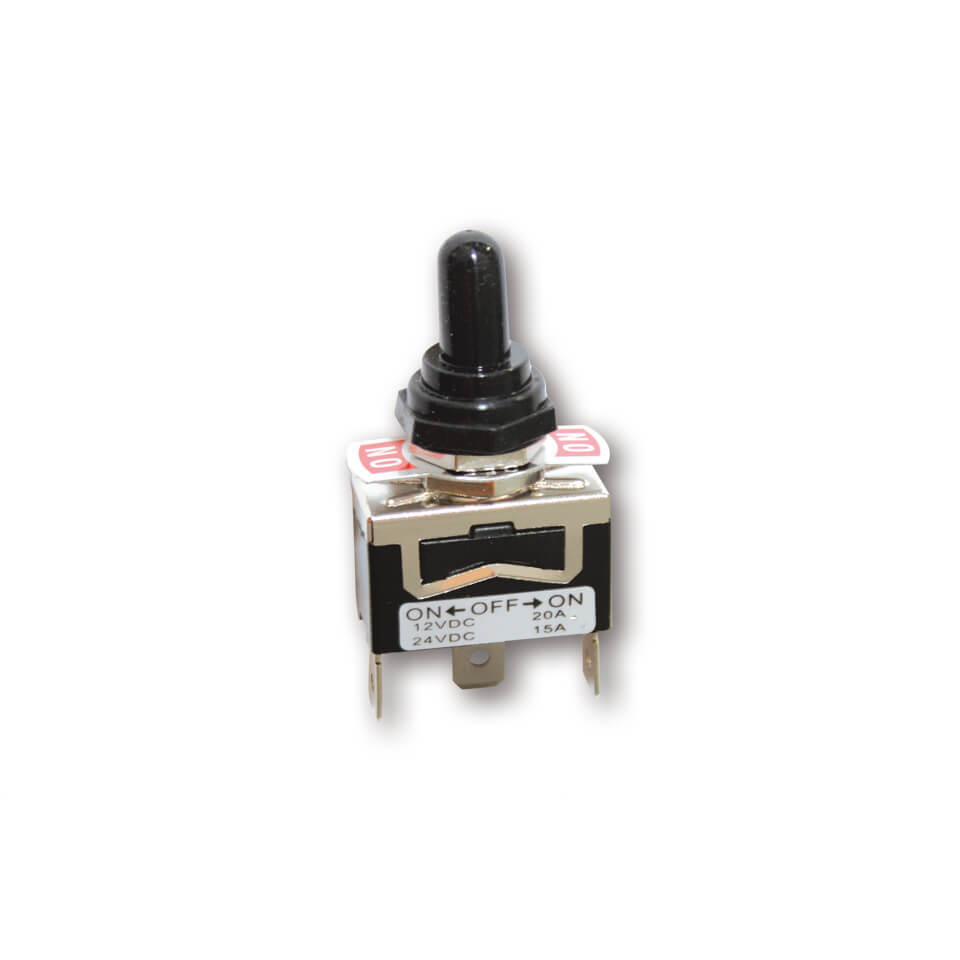 Switch with ON-OFF-AN position with rubber cap