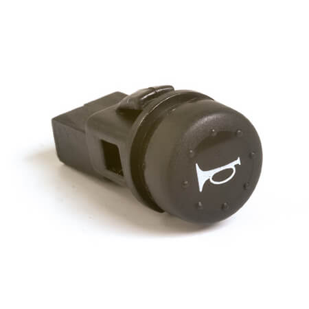 Horn button to clamp in place, black, black