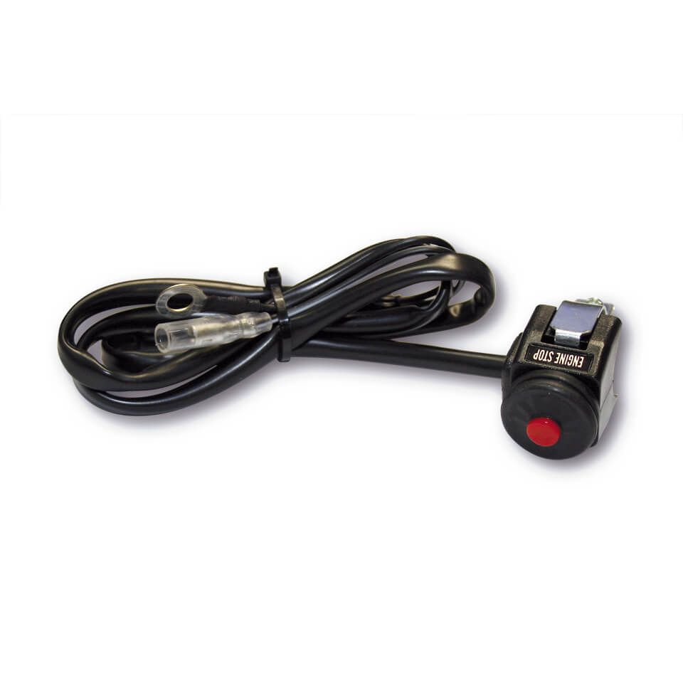 Round switch (type button) for engine stop, horn or e.g. override on ATV/Quad.