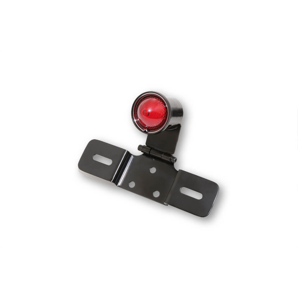 SHIN YO LED taillight OLD SCHOOL TYP6 with adjustable license plate holder, black, black