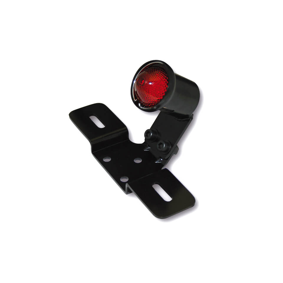SHIN YO LED taillight OLD SCHOOL TYP3, black, red glass, with number plate holder, black