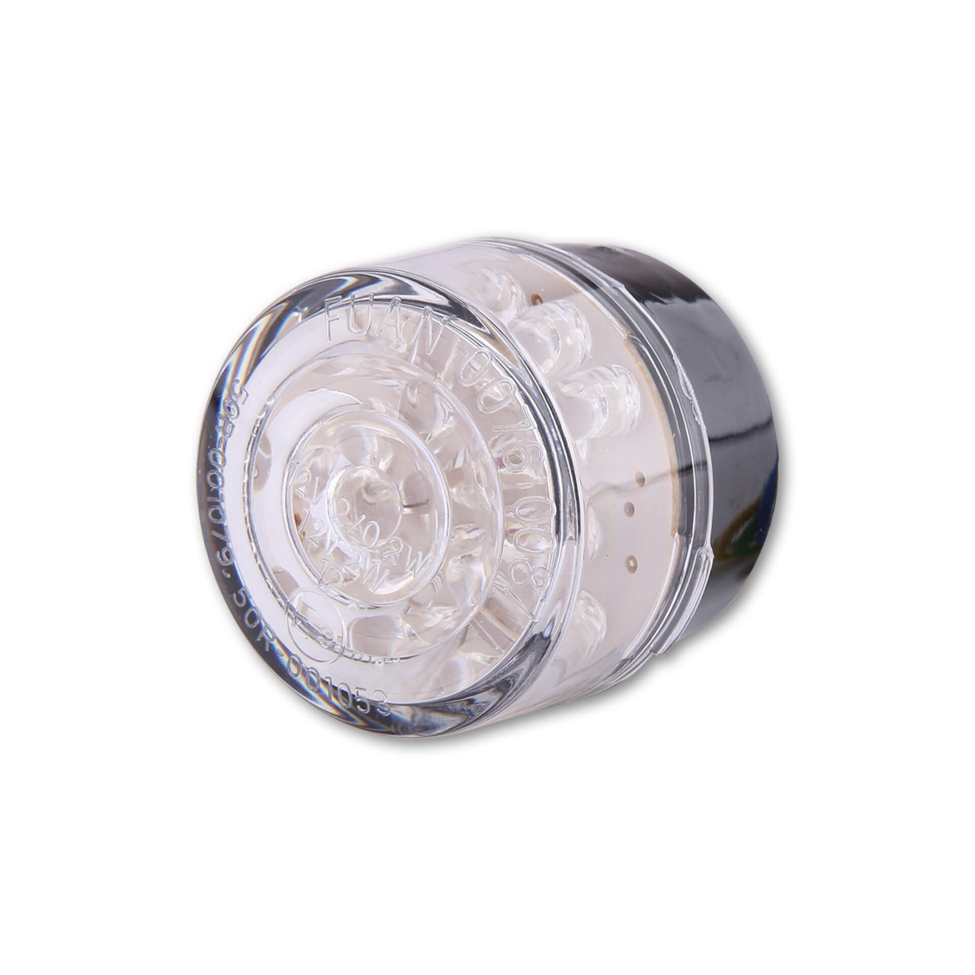 Image of SHIN YO Insert LED mini taillight BULLET, rotondo, vetro trasparente, nero