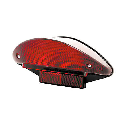 SHIN YO Superbike taillight with red glass, black, black