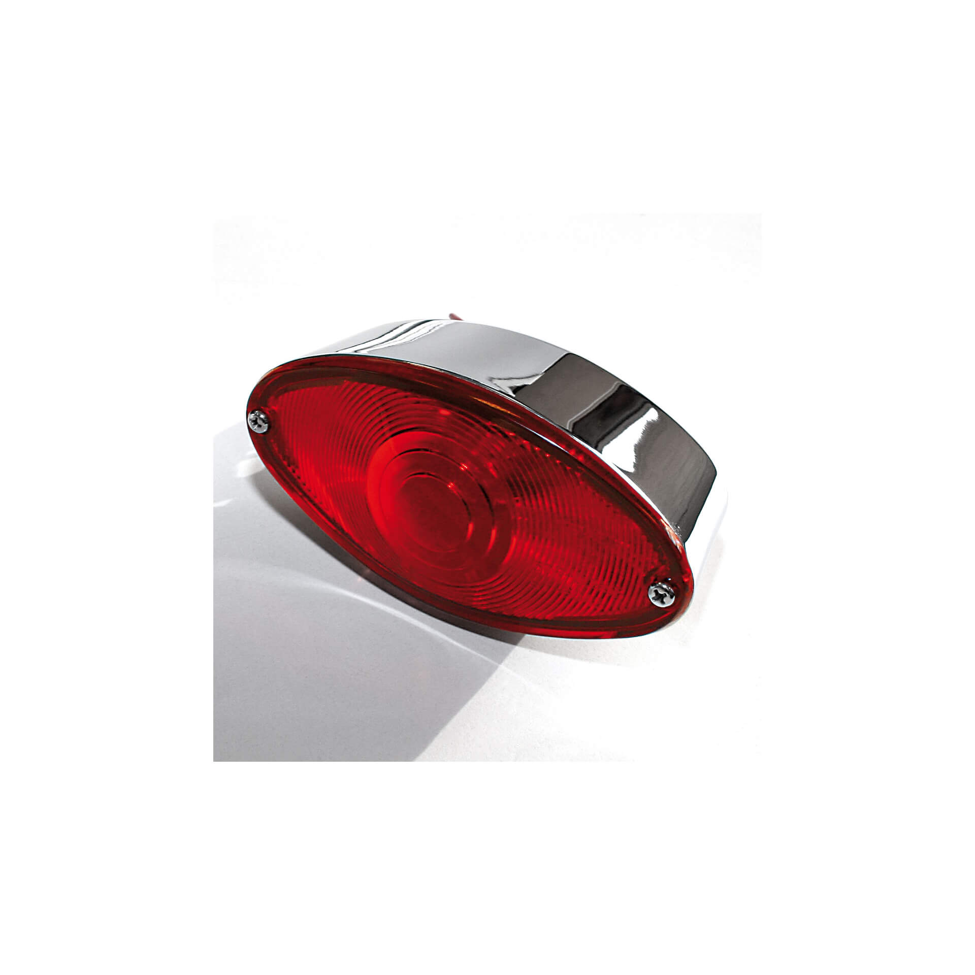 SHIN YO Cat-Eye taillight, ABS housing, chrome-plated, silver, silver