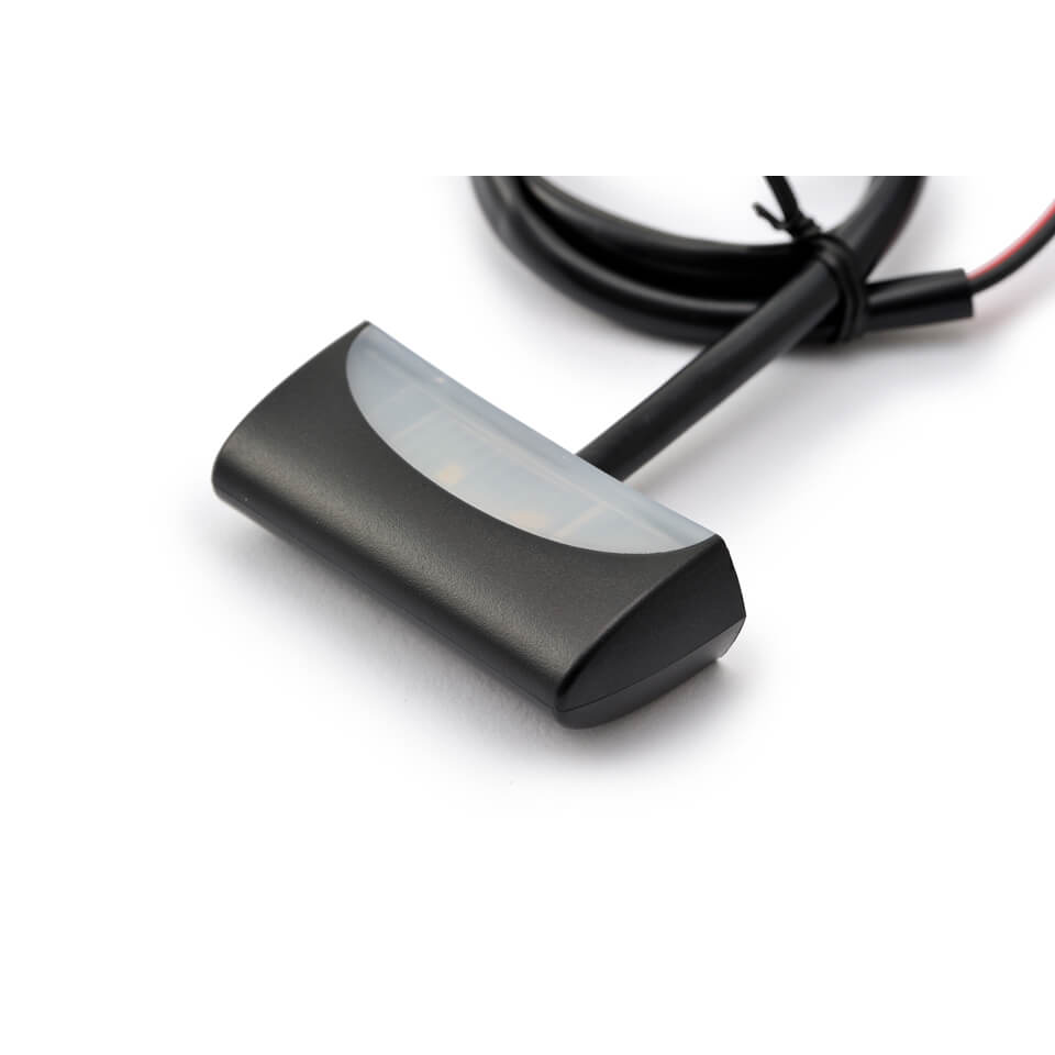 DAYTONA Corp. License plate light, black, E-gepr., black