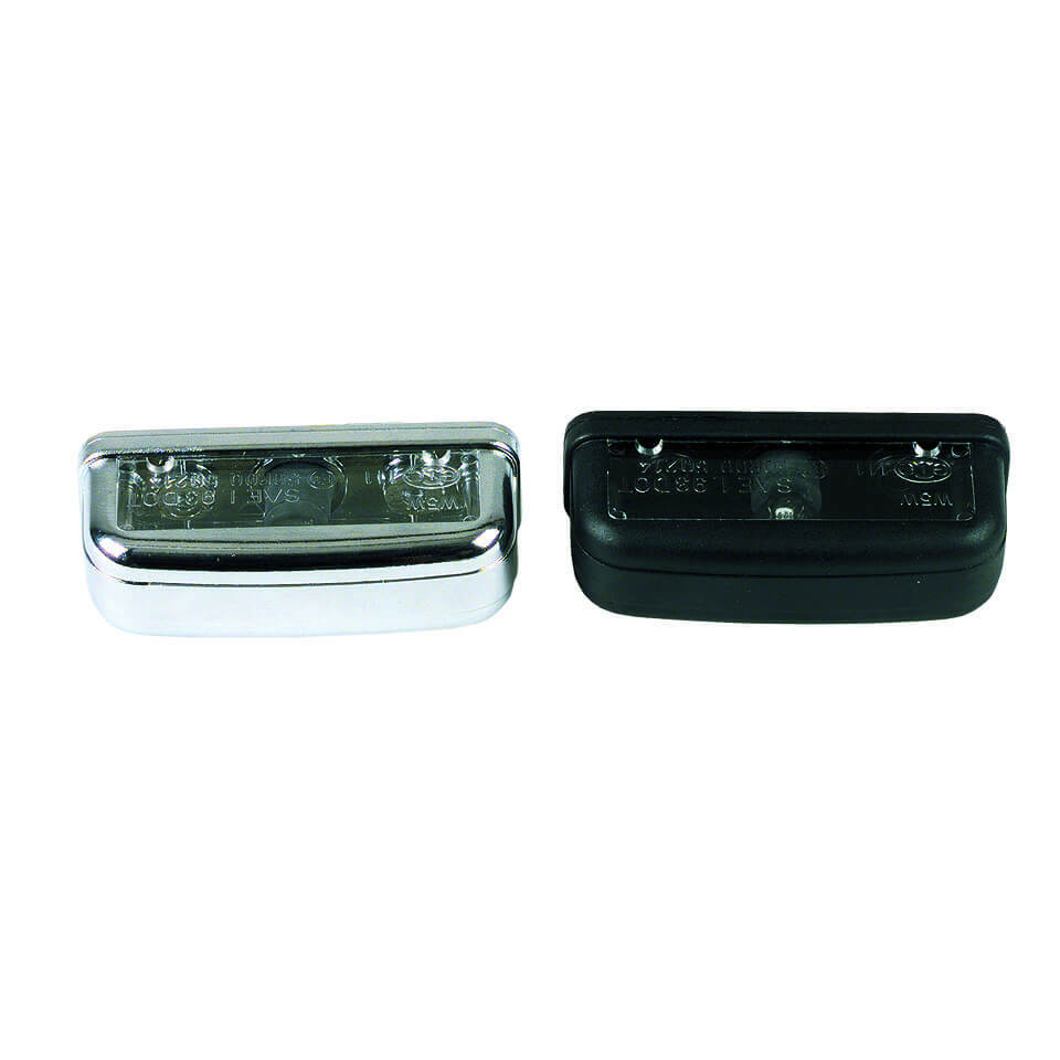 Chrome license plate light clearance