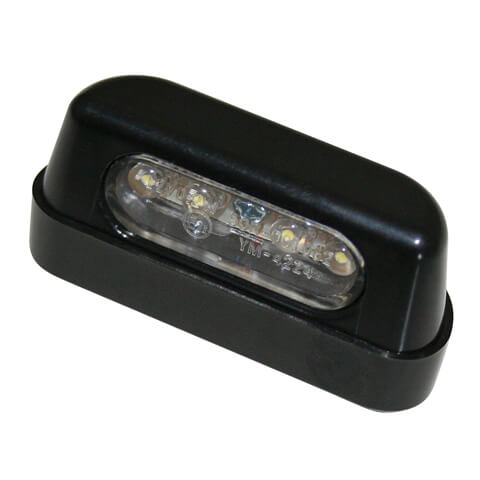 SHIN YO LED license plate light, ABS black, black
