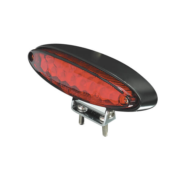 SHIN YO LED mini taillight 255-978 red, on adjustable bracket, black housing, black