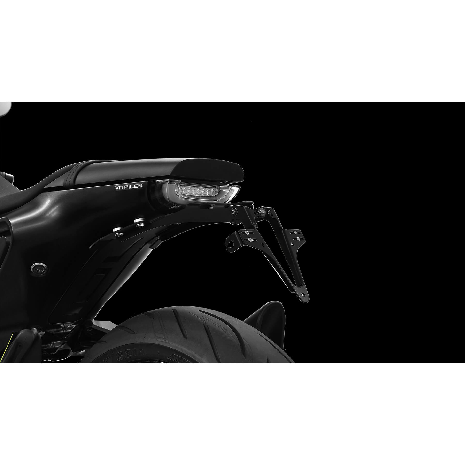 HIGHSIDER License plate holder Husqvarna 701 Vitpilen 18-, black, black