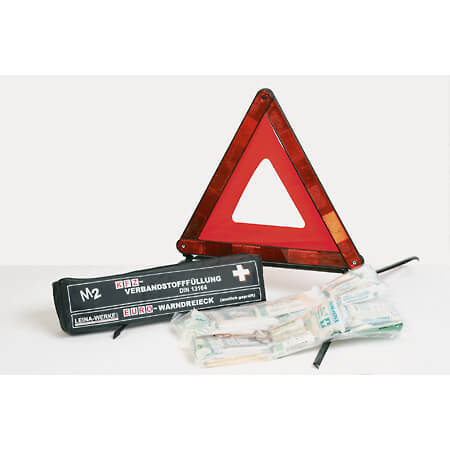 Kit de primeros auxilios Leina Werke ATV con triángulo de advertencia