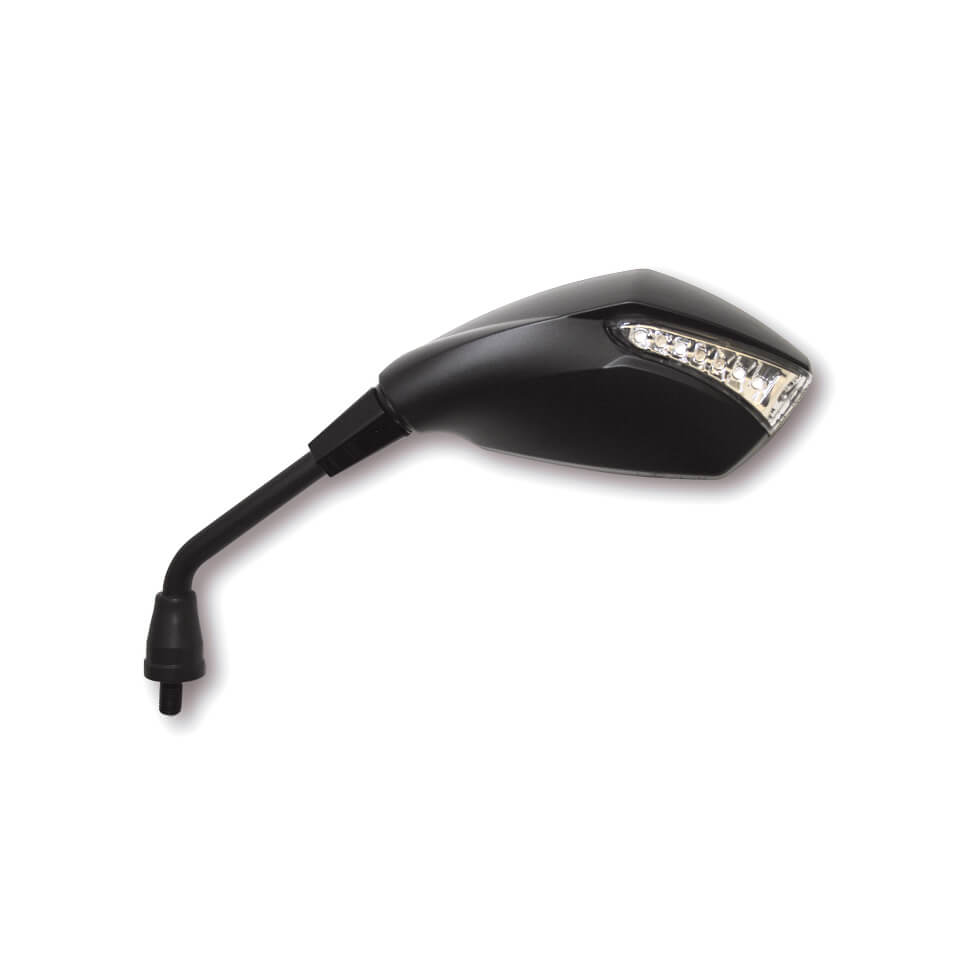 SHIN YO Spiegel RAVENNA mit LED Blinker, schwarz, schwarz