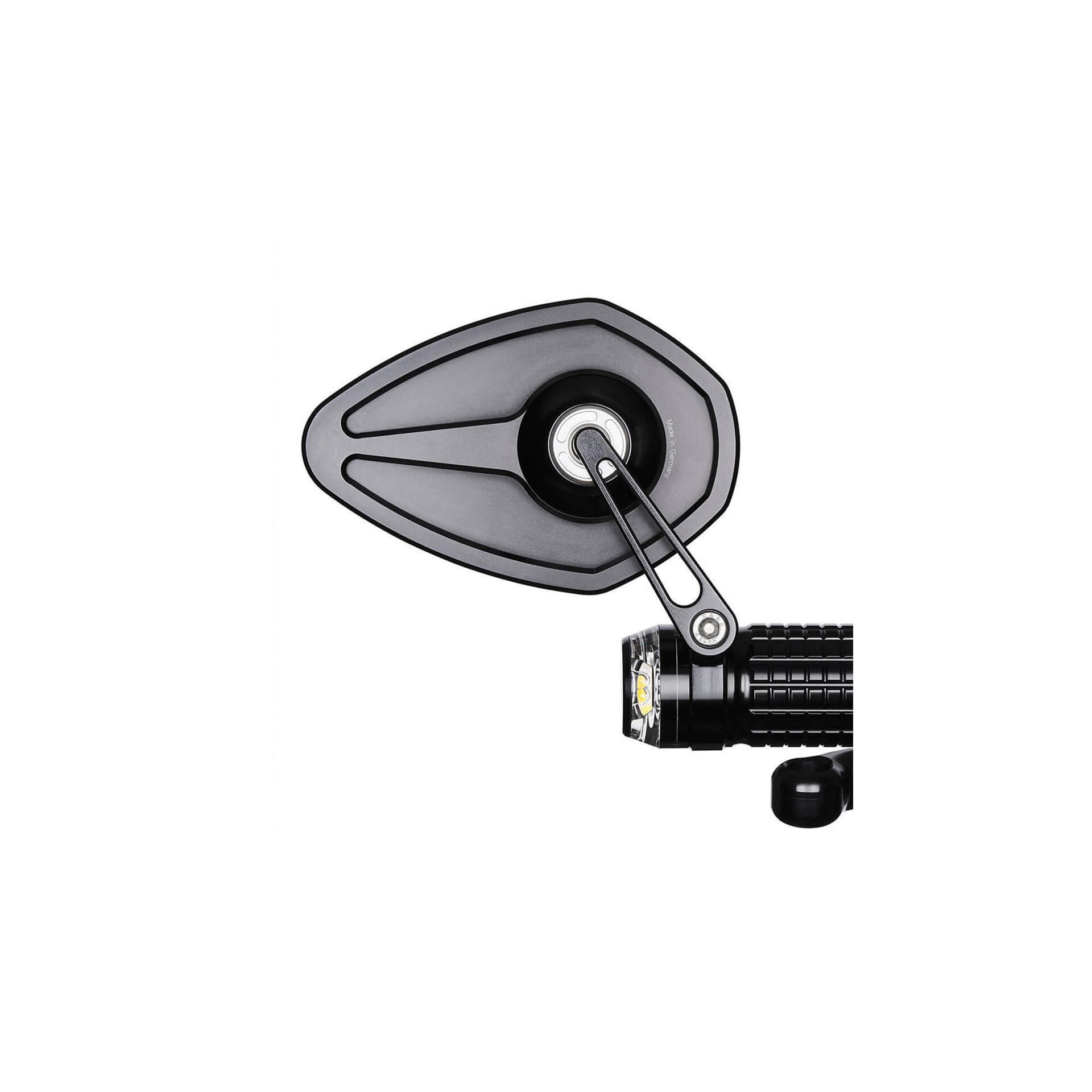motogadget mo.view pace, miroir d’extrémité manche sans verre, E-marqué, noir