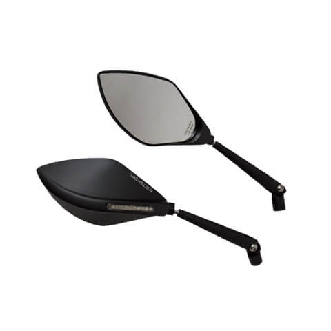 HIGHSIDER TOREZZO fairing mirror with LED indicators, black, black