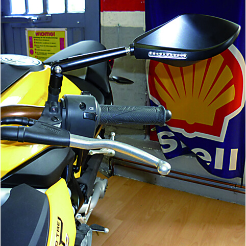 HIGHSIDER TOREZZO mirror with LED indicators, black, black