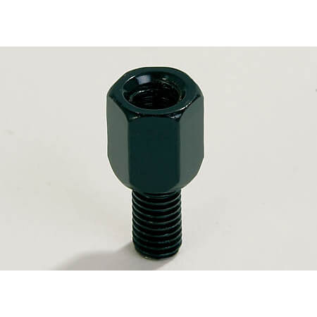 Mirror adapter hole M10 right on bolt M8 right black, black