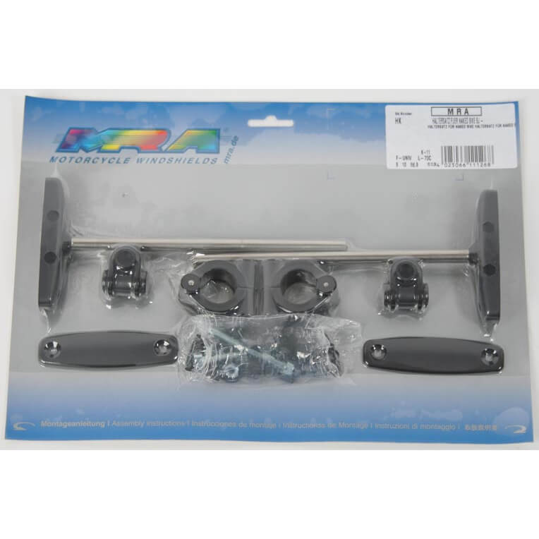 MRA Holder set for naked bikes, black, black
