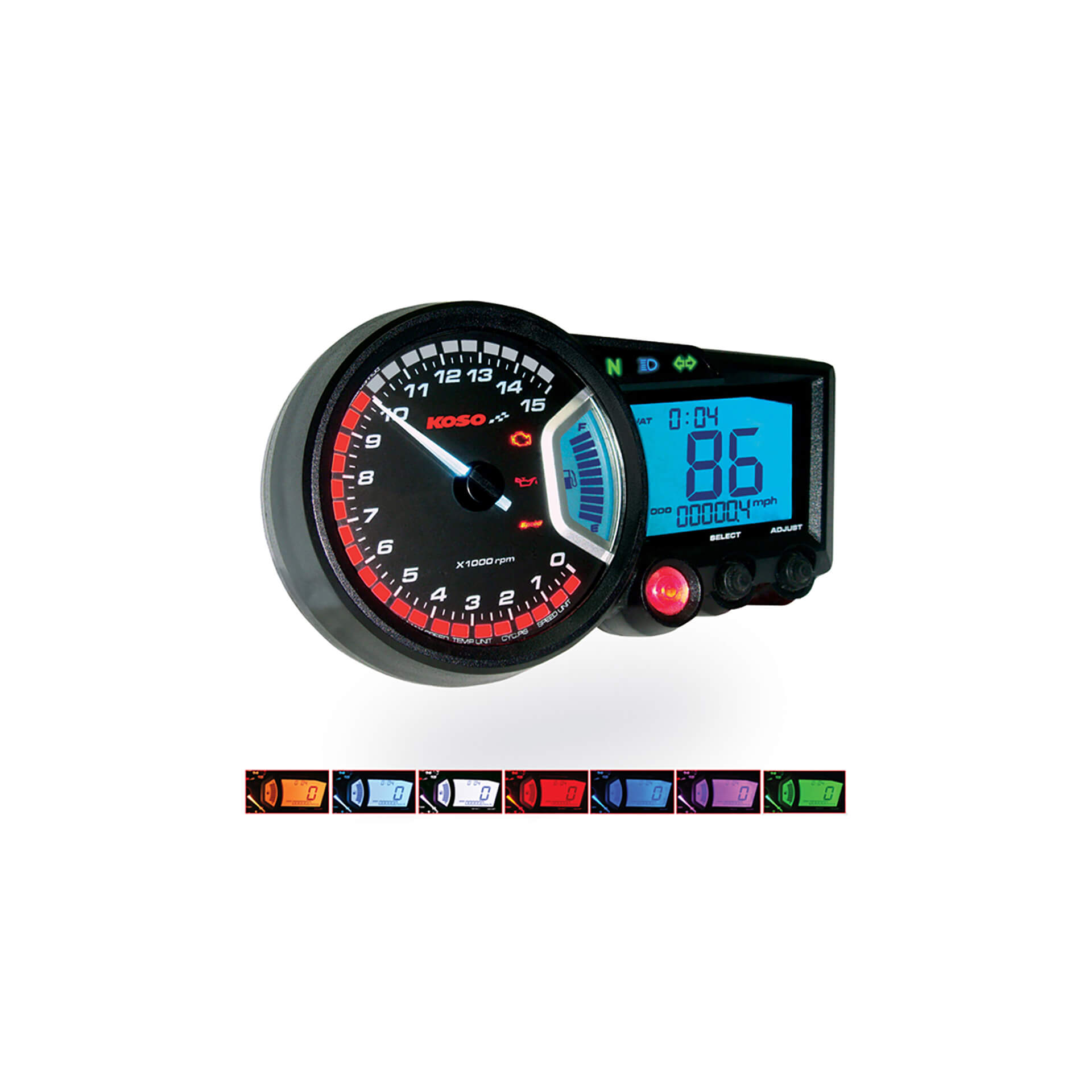 KOSO GP style RX2 digital multifunction cockpit
