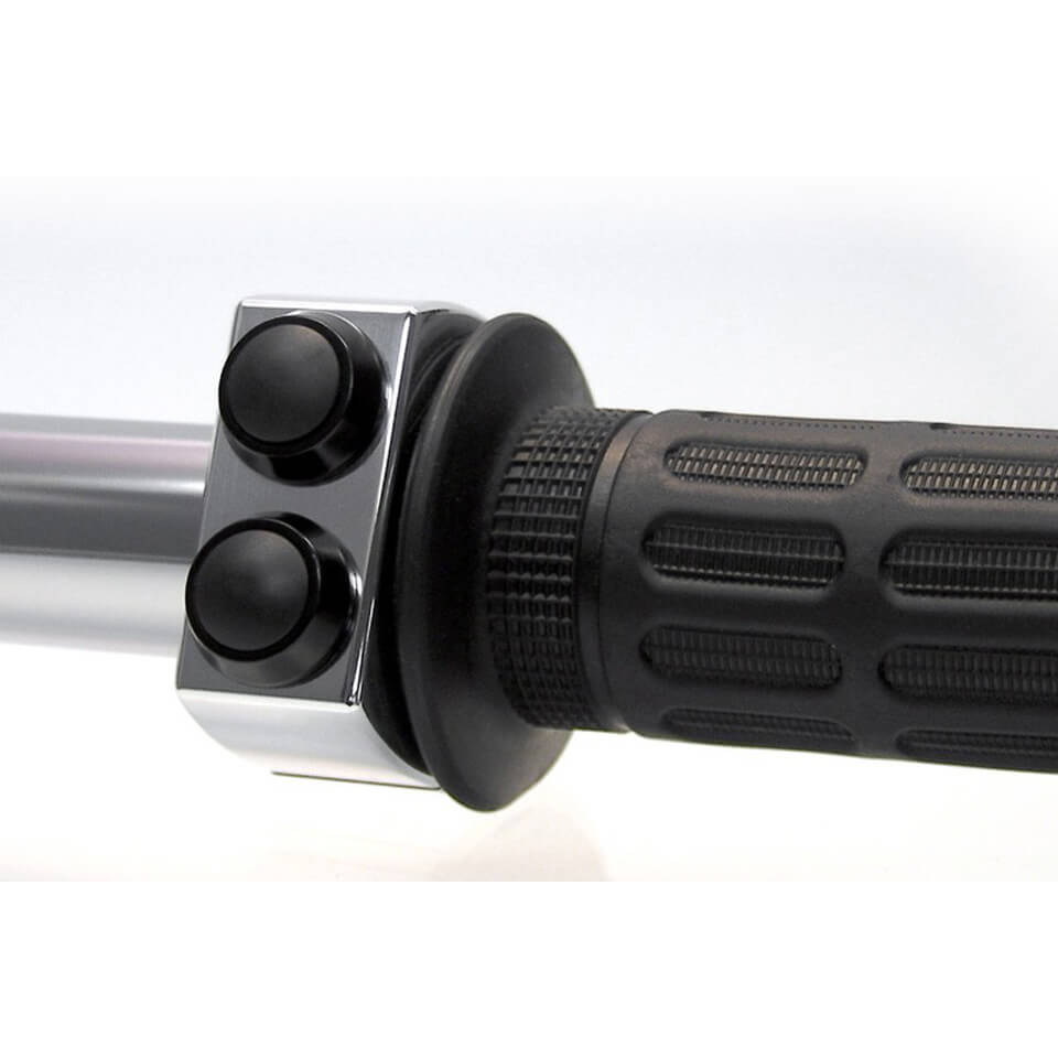 motogadget mo.switch pushbutton assembly, 1 inch, silver, silver