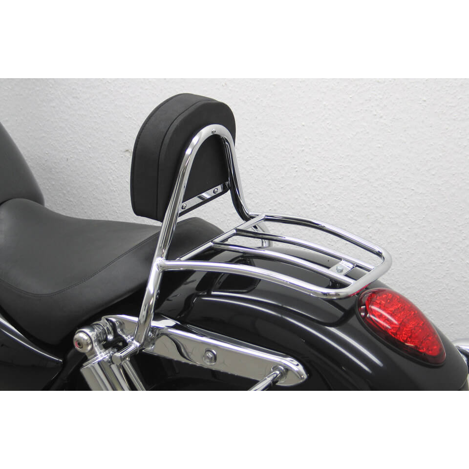 SIÈGE passager FEHLING Backrest, Sissybar, TRIUMPH Thunderbird 1600, 09, Thunderbird Storm, 11-, argent